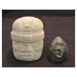 Lot of Aztec Style Head Bust Pieces