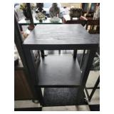 2 black side tables
