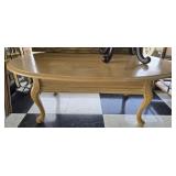 Light colored coffee table