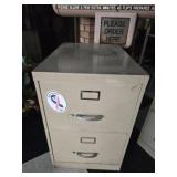 Waller bros 2 drawer metal filing cabinet