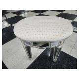 Mirrored decorative ottoman