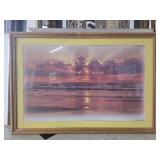 Framed sunset print