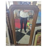Oak wood mirror