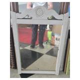 White wood mirror
