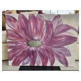 Large flower painting on canvas