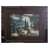 Framed print on canvas