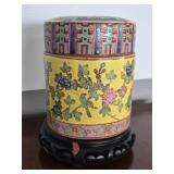 Chinese Ceramic Ginger Jar with Lid