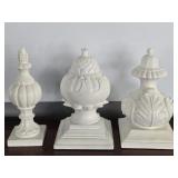 Lot of 3 White Decorative Pieces