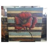 Metal flower wall decor