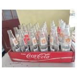 Wooden Coca Cola Crate & 24 Coke Bottles