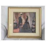 Framed picture of a man and woman