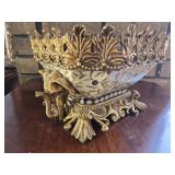 Elephant brass and porcelain plant display
