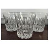 Set of 3 Waterford glass cups