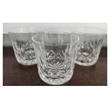 Set of 3 Waterford glass cups