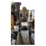 2 decorative candle holders