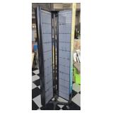 Roll around peg board rack