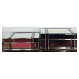 Lot of 2 Mirrored Boxes with Lids