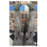 Pair of Very heavy iron dog statues