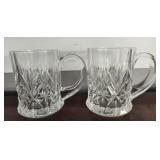 Pair of crystal mugs