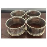 Set of 5 towle sterling napkin rings