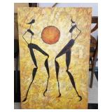Textured art work on canvas