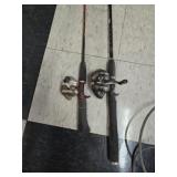 Lot of 2 fishing rods and reels