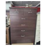7 drawer faux wood chest of drawer