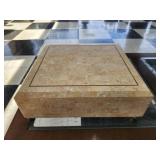 Decorative pink velvet lined box