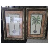 Pair of palm tree prints