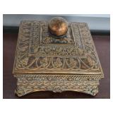 Heavy Gold Gilded Style Box with Lid