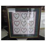 Framed heart print