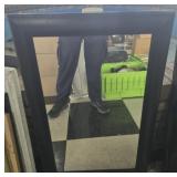 Wood framed mirror