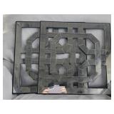 Pair of mirrored wall decor