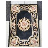 Black decorative rug