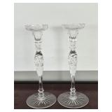 Pair of Crystal Ragaika Candle Stick Holders