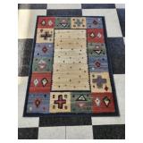 Multicolor decorative rug