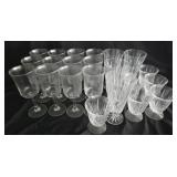 Estate lot of stemmed glassware