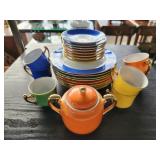 24 pieces of multi color plates and more