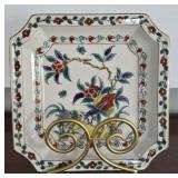 Asian Andrea By Sadek Square Plate with Stand