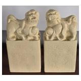 Lot of 2 Asian Foo Dog Decor