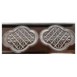 Lot of 2 Crystal Platters