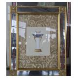 Wood and mirror framed print