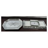 Lot of 3 Mirrored Decorative Trays