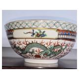 Asian Style Ceramic Bowl with Dragons