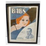 BABS Fox Trot Song music sheets framed