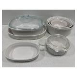 Assorted lot of Corning Ware Ovenware