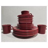 Partial set of 16 HLC Fiesta dishes
