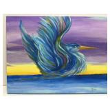 Beautiful VIBRANT signed canvas painting
