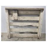 Vintage White wood barn stall