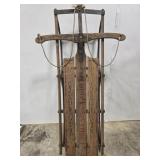 Vintage wood and metal sleigh